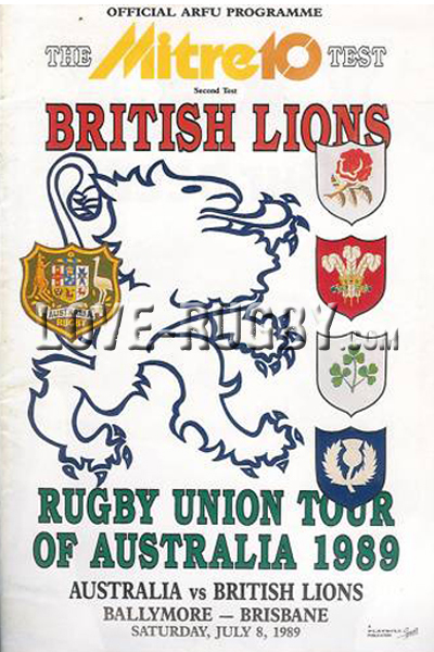 1989 Australia v British Lions  Rugby Programme